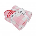 Wholesale solmere Blanket Checked Red Bow Blanket Wrap yourself pure indulgence