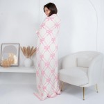 Wholesale solmere Blanket Gridded Bows Blanket Wrap yourself pure indulgence Sol