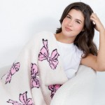 Wholesale solmere Blanket Plush Bow Blanket Wrap yourself pure indulgence Solmer