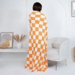 Wholesale solmere Blanket Checkered Print Blanket Wrap yourself pure indulgence