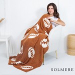 Wholesale solmere Blanket Sports Ball Print Blanket Wrap yourself pure indulgenc