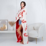 Wholesale solmere Blanket Christmas Candy Cane Blanket Wrap yourself pure indulg