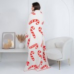 Wholesale solmere Blanket Christmas Candy Cane Blanket Wrap yourself pure indulg