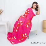 Wholesale solmere Blanket Christmas Candy Cane Bow Blanket Wrap yourself pure in