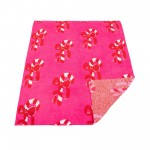 Wholesale solmere Blanket Christmas Candy Cane Bow Blanket Wrap yourself pure in