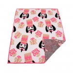 Wholesale solmere Blanket Christmas Candy Cane Green Bow Blanket Wrap yourself p