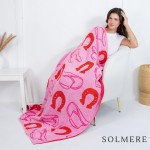 Wholesale solmere Blanket Western Horseshoe Print Blanket Wrap yourself pure ind