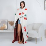 Wholesale solmere Blanket Cherry Print Blanket Wrap yourself pure indulgence Sol