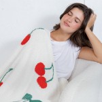 Wholesale solmere Blanket Cherry Print Blanket Wrap yourself pure indulgence Sol