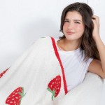 Wholesale solmere Blanket Cherry Print Blanket Wrap yourself pure indulgence Sol