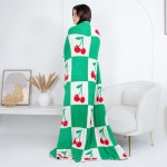 Wholesale solmere Blanket Checked Cherries Blanket Wrap yourself pure indulgence