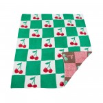 Wholesale solmere Blanket Checked Cherries Blanket Wrap yourself pure indulgence