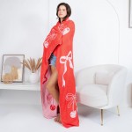 Wholesale solmere Blanket Cherries Bow Blanket Wrap yourself pure indulgence Sol