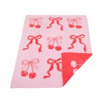 Wholesale solmere Blanket Cherries Bow Blanket Wrap yourself pure indulgence Sol