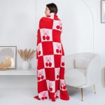 Wholesale solmere Blanket Checked Bows Cherries Blanket Wrap yourself pure indul