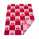 Wholesale solmere Blanket Checked Bows Cherries Blanket Wrap yourself pure indul