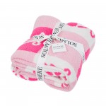 Wholesale solmere Blanket Pink Checkered Bows Cherries Blanket Wrap yourself pur