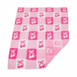 Wholesale solmere Blanket Pink Checkered Bows Cherries Blanket Wrap yourself pur