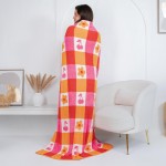 Wholesale solmere Blanket Checkered Flowers Cherries Blanket Wrap yourself pure