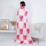 Wholesale solmere Blanket Checkered Hearts Blanket Wrap yourself pure indulgence