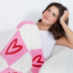 Wholesale solmere Blanket Checkered Hearts Blanket Wrap yourself pure indulgence