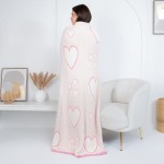 Wholesale solmere Blanket Mixed Hearts Blanket Wrap yourself pure indulgence Sol