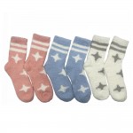 Wholesale soft Plush Knit Star Socks pack One Fits Most Adult Assorted Colors Po