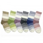 Wholesale soft Plush Knit Stripe Socks pack One Fits Most Adult Assorted Colors