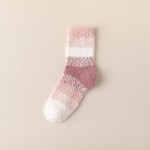 Wholesale soft Plush Knit Stripe Socks pack One Fits Most Adult Assorted Colors