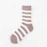 Wholesale soft Plush Knit Stripe Socks pack One Fits Most Adult Assorted Colors