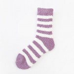 Wholesale soft Plush Knit Stripe Socks pack One Fits Most Adult Assorted Colors