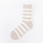 Wholesale soft Plush Knit Stripe Socks pack One Fits Most Adult Assorted Colors