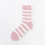 Wholesale soft Plush Knit Stripe Socks pack One Fits Most Adult Assorted Colors