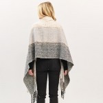 Wholesale fuzzy Knit Scarf Multi Color Stitch Tassel Details One W L Polyester