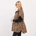 Wholesale oversized Leopard Puffer Vest One Fits Most Polyester