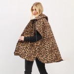 Wholesale oversized Leopard Puffer Vest One Fits Most Polyester