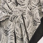 Wholesale circular Typography Print Pull Through Poncho One Fits Most Polyester