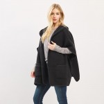 Wholesale knit Kimono Hood Pockets One Fits Most Polyester