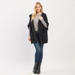 Wholesale knit Kimono Hood Pockets One Fits Most Polyester