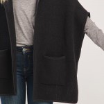 Wholesale knit Kimono Hood Pockets One Fits Most Polyester