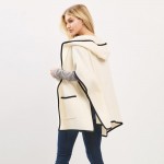 Wholesale knit Kimono Hood Pockets One Fits Most Polyester