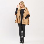 Wholesale knit Kimono Hood Pockets One Fits Most Polyester