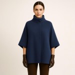 Do Everything In Love Knit Ruana Wrap With High Collar & Button Closure 

- One Size Fits Most (0-14)
- L 26" x W 30.7" 
- 100% Acrylic