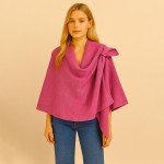 Do Everything In Love Lurex Ruana Wrap With Strap 

- One Size Fits Most ( 0-14) 
- L 26.4" x W 43.3" 
- 100% Acrylic 