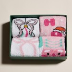 Wholesale microfiber Christmas Socks Pack Gift Box Included Women s Microfiber P