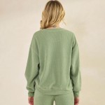 Wholesale women s Relaxed Ribbed Corduroy Long Sleeve Top Pack Relaxed fit Cordu