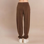 Wholesale women s Corduroy Jogger Pants Stretch Knit Corduroy Fabric Two Pockets