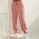 Wholesale women s Corduroy Jogger Pants Stretch Knit Corduroy Fabric Two Pockets