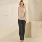Wholesale women s Pure Comfort Ribbed Long Sleeve Top Soft breathable Crew neckl