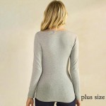 Wholesale women s Pure Comfort Ribbed Long Sleeve Top Soft breathable Crew neckl
